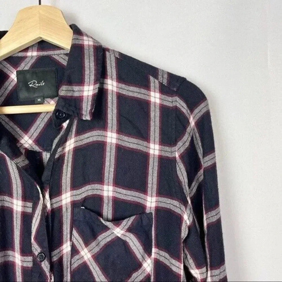 Rails Hunter Midnight Plum Purple Plaid Long Sleeve Button Down Flannel XS - Picture 4 of 4